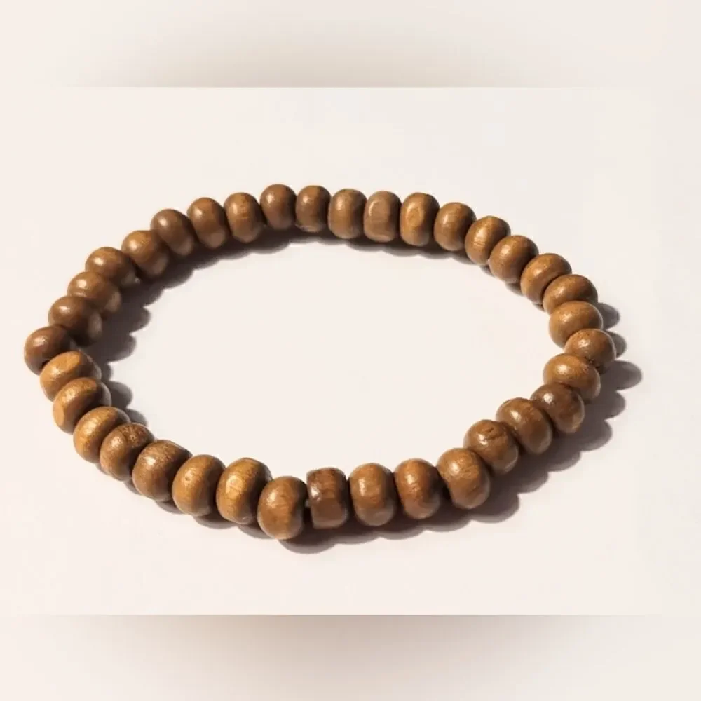 Men's bracelet‎ beaded beads brown new d39